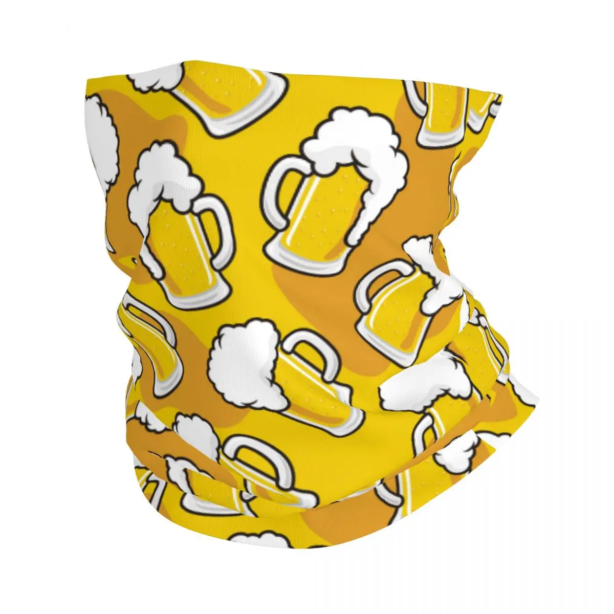 

Patterning Of Draft Beer Mugs With Foam Bandana Neck Gaiter Printed Balaclavas Face Mask Scarf Warm Headband Running for Men