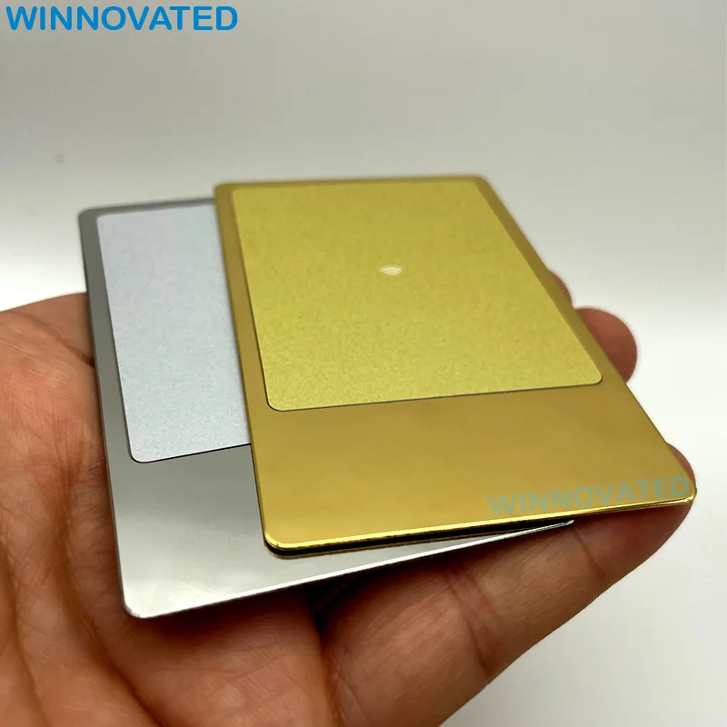 Customized product Custom Mirror Reflective Vip Member Laser Engraving Business NFC RFID Metal Card