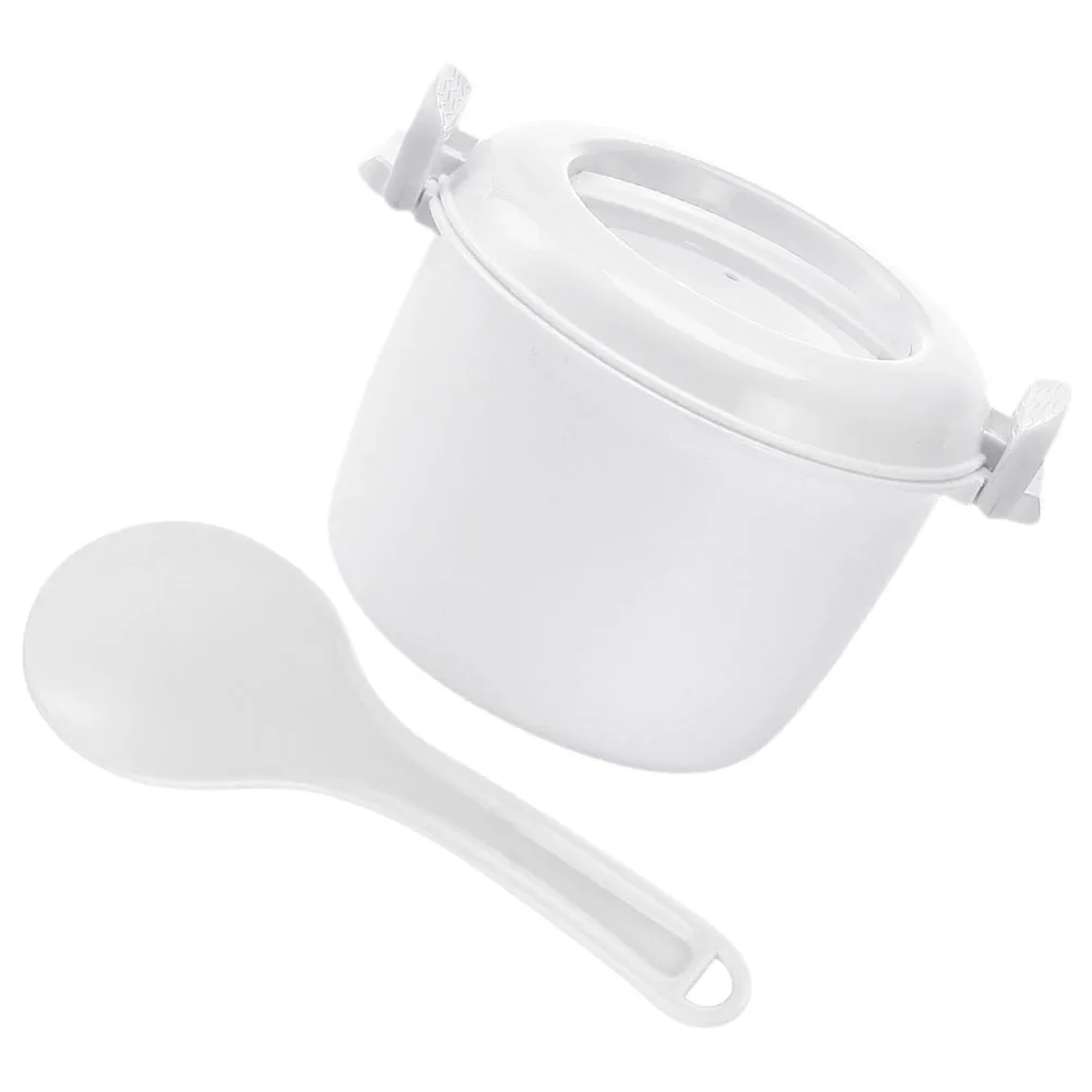 

1 set Microwave Rice Cooker Large Capacity Plastic Bento Box For Home Office Dorm Restaurant Use Microwaveable Rice Container