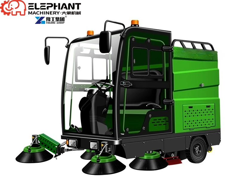 Electric Vacuum Street Cleaning Sweeper Custom Commercial Janitor Cart For Factory Logistics Warehouse Parking Lots