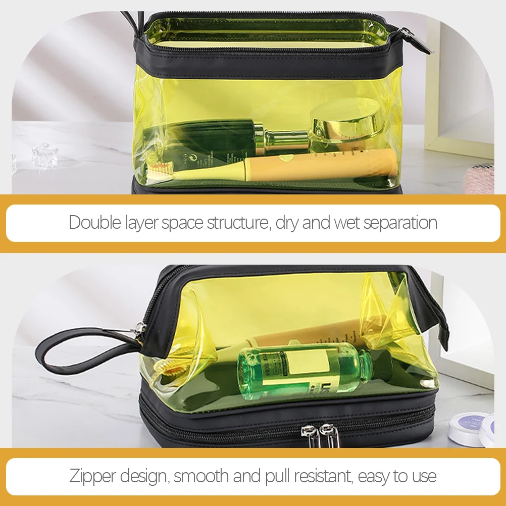

Waterproof Bag Travel Toiletry Organizer Makeup Pouch Gym Shower Bag Zipper Closure For Women Weekend Trips