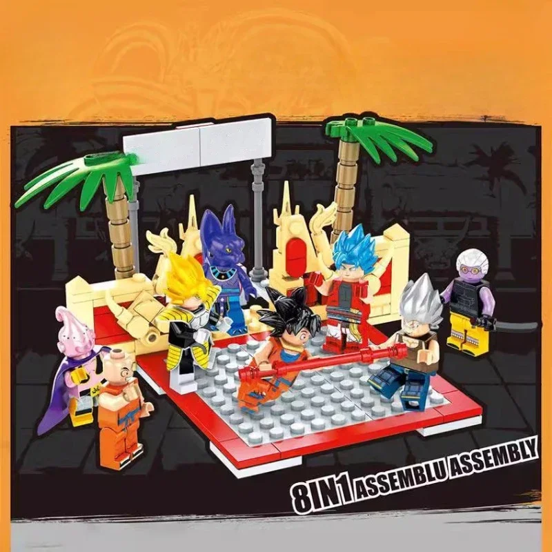 Dragon Ball Son Goku Cartoon Assembled Model Mini Model Set Toy Dots Baseplate DIY Plastic Plate Classic Accessories Kids Toys