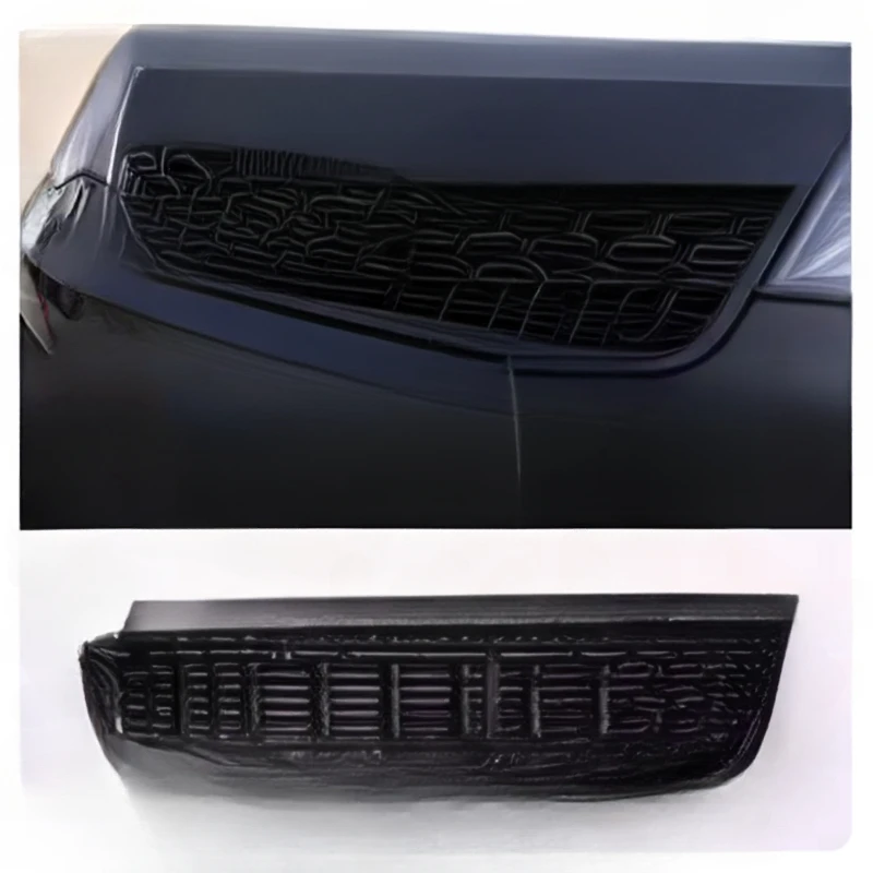 For Land Rover Discovery 5 License Plate Black Frame Modification Black Gloss Front Grille Hood Panel SVX Kit