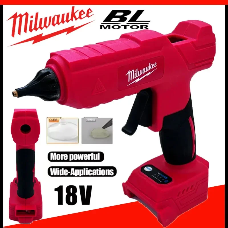 

Электрический пистолет для термоплавкого клея Milwaukee, литий-ионный аккумулятор 18 В, пистолет для термоплавкого клея «сделай сам», для украшения упаковки, батарея 18 В