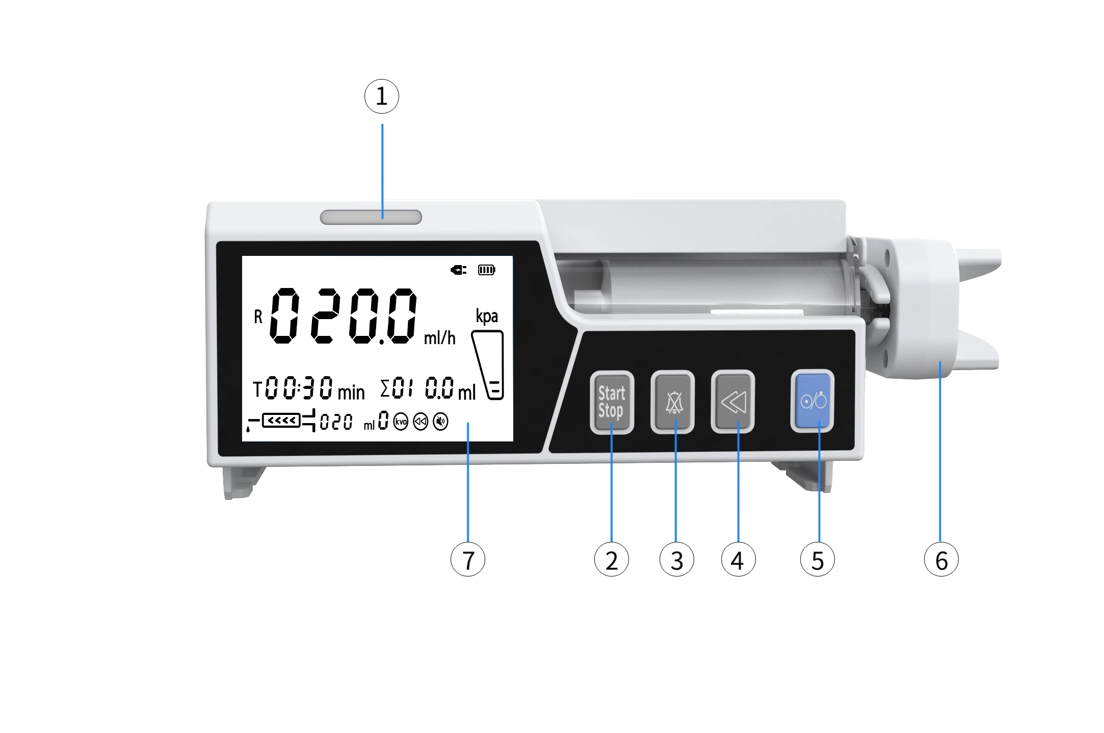 Best-Selling SP02 Clinic 3.5 Inch Color Touch Screen Electric Portable Adjustable Volumetric Icu Syringe Pump