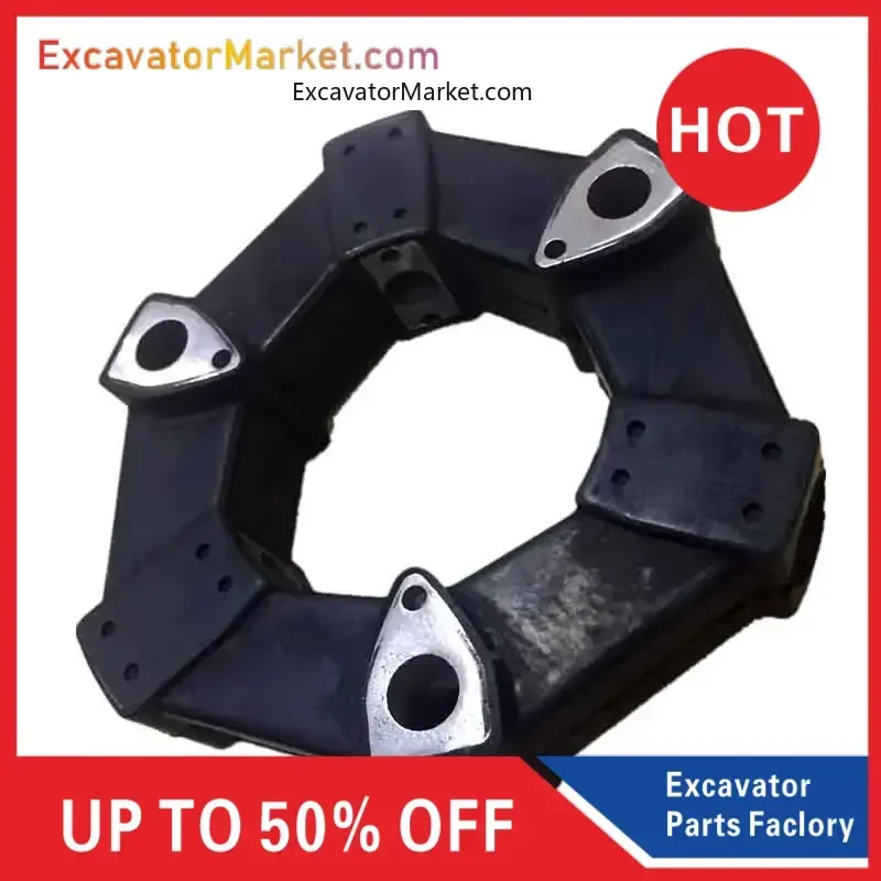 For excavator for Excavator Komatsu PC30-7 40 Hitachi ZAX5516A/16AS Bonding Resin Coupling Elastic Glue Durable Rubber Parts