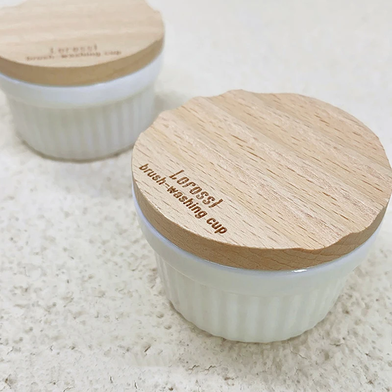 Nail Brushes Washing Cup With Lid Mesh Easy Cleaning Portable Ceramics Nail Art Cup Layers Washer For Nail Art Sequins