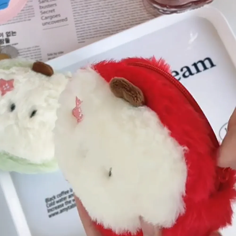 Coin Bag Earphone Bag Plush Coin Purse Mini Small Plush Zero Wallet Cartoon Portable Mini Storage Bag Earphone
