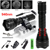 T21 IR Flashlight 200 yard Zoomable Focus 7 Watt 850nm-940nm LED Infrared Radiation Lamp Night Vision Torch Hunting Lantern