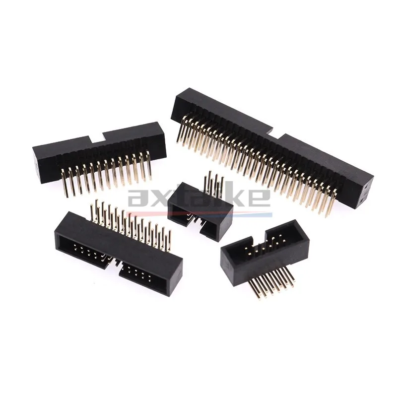 10PCS DC3 2.54mm 6P - 50Pin 8P 10P 14P 16P 20P 26P 30P 34P 40P Socket Header Connector ISP Male Female Straight / Curved Needle