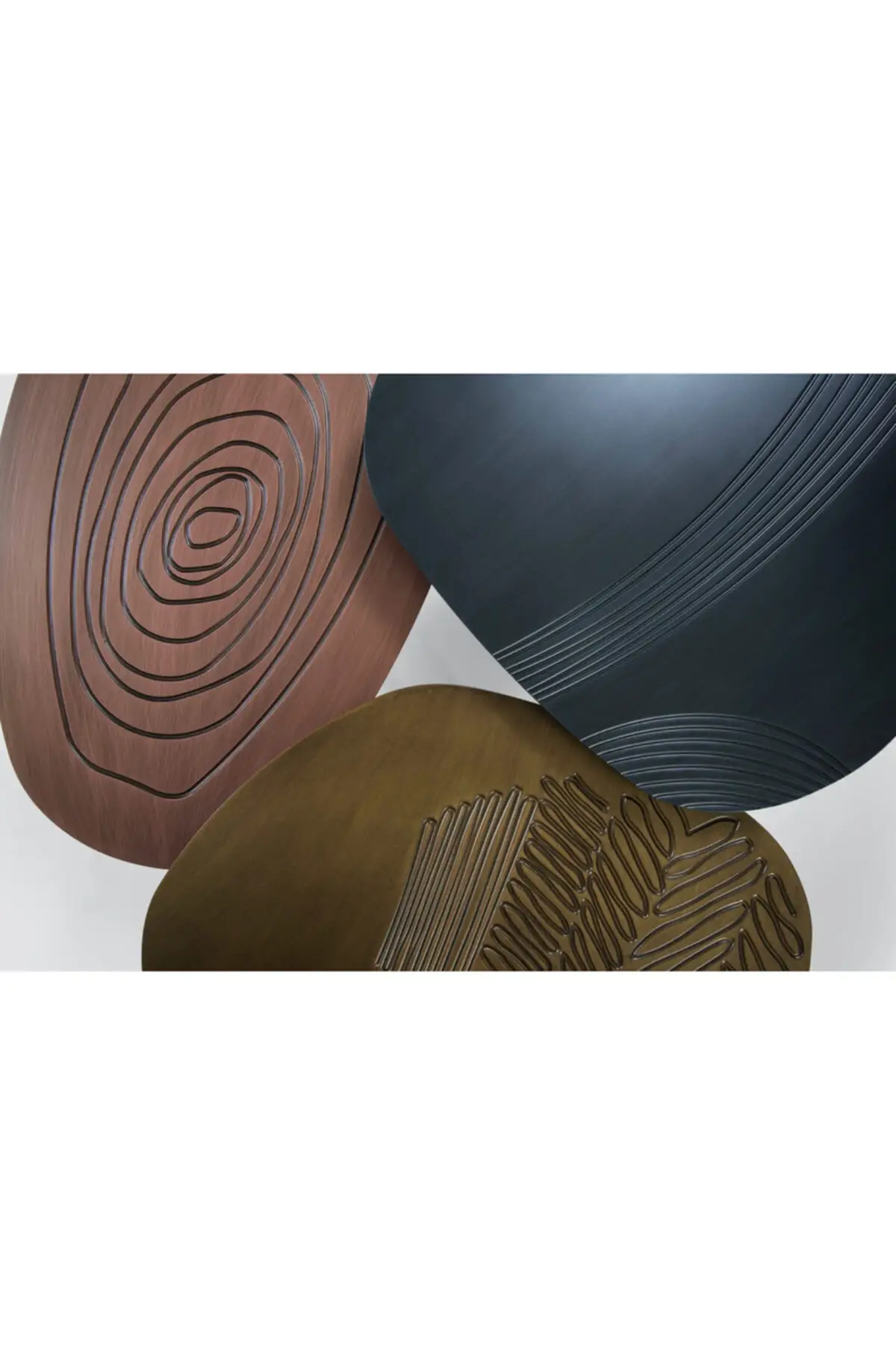 Nora Triple Coffee Table Modern Zigon Nordic Side Coffee Table Minimal 3 PCs Coffee Table Set