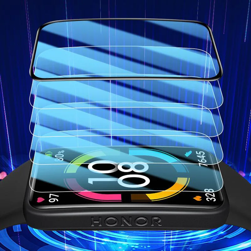 3D Soft Edge Smartband Protective Film Cover For Huawei Honor Band 7/6 Pro Smart Wristband Screen Protector Case Accessories