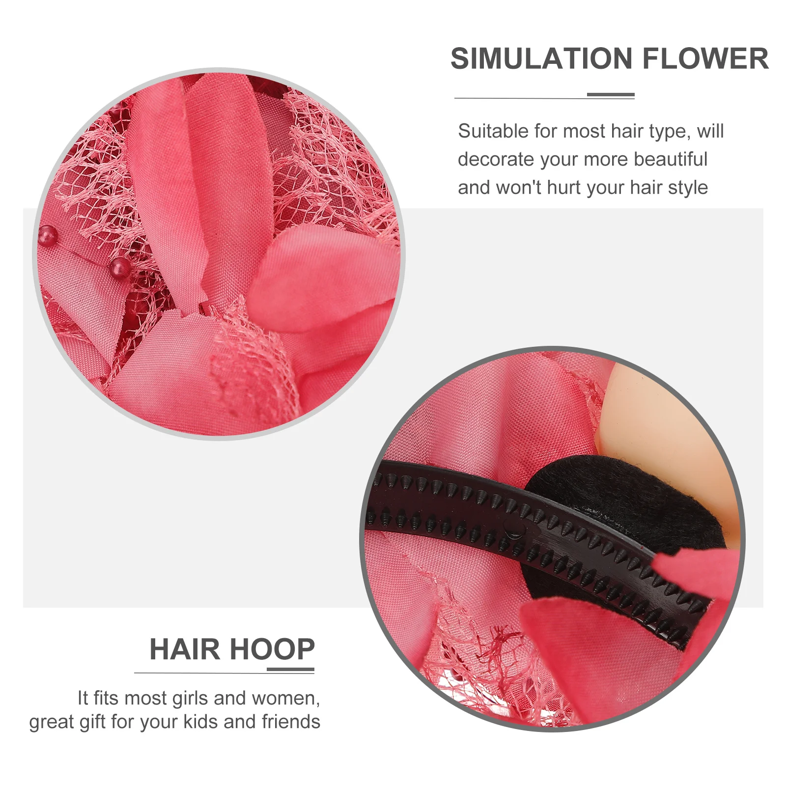 

Halloween Skull Hairband with Simulation Flower and Decorative Hair Hoop for Party Costume Photography Festival Wear