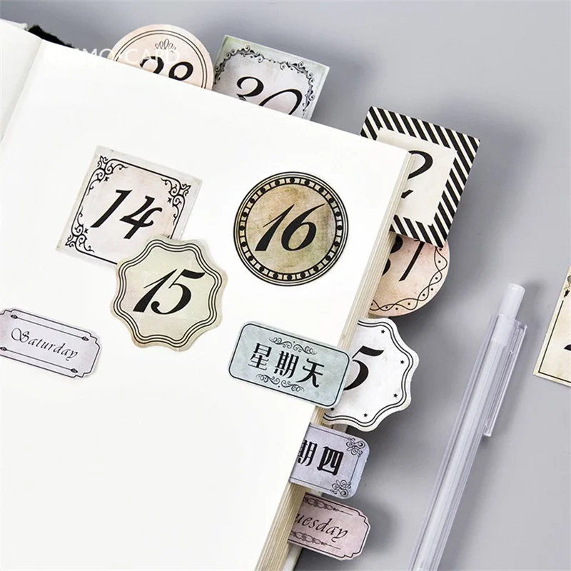 45Pieces Stickers Box Art payment account Paper Scrapbooking daily album decorative hand Material Sticker 4CM