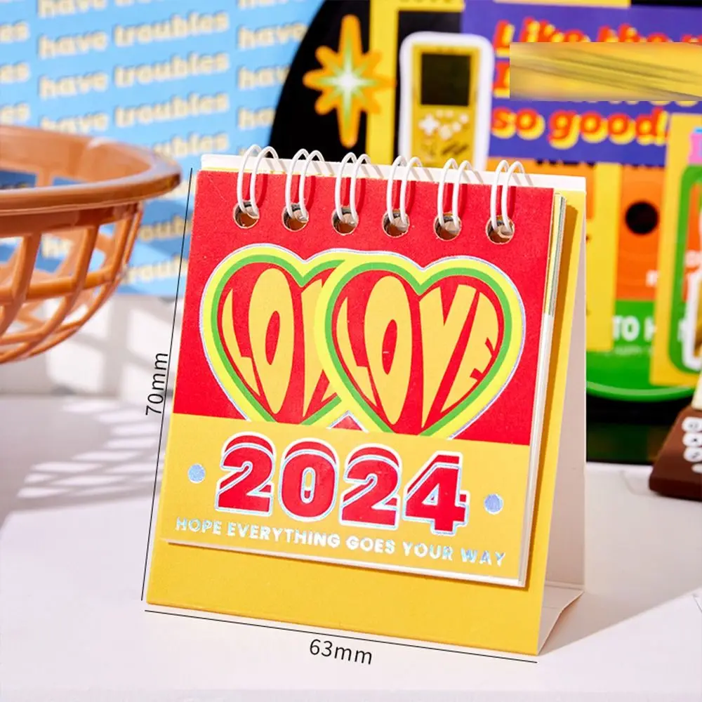 Calendrier de bureau debout, calendrier de bureau, cadeau décoratif, décoration d'intérieur, nouveauté, mini, 03, ménage, 2024