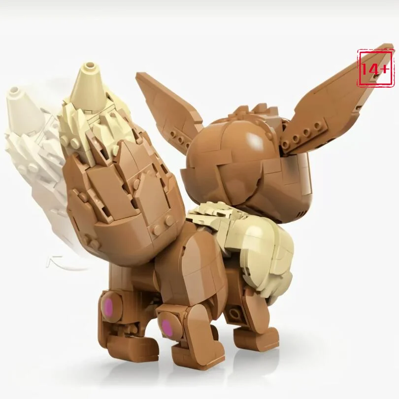 2026 IN STOCK 587pcs Hot Game Magical Pet Pocket Elf Fox Eevee Building Blocks Figure 3D Model Bricks Toy For Birthday Gifts view 5