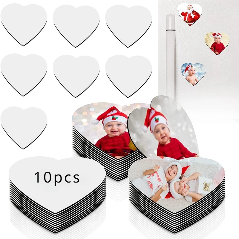 10pcs5.5cm Multi-shape Thermal Sublimation Refrigerator Magnet DIY Handmade Creative Modeling Refrigerator Magnet Materials