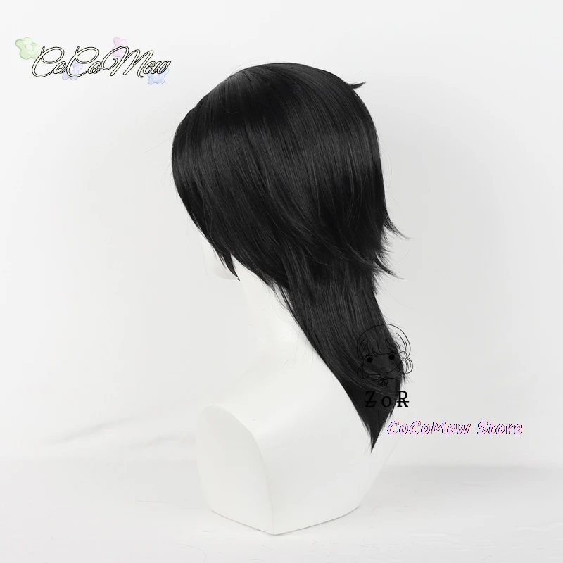 Anime Vi Caitlyn Cosplay Arcane Wig Season 2 Vi 30cm Black and Red Hair Women Men Halloween LOL Role Play Wig + Wig Cap cosplay