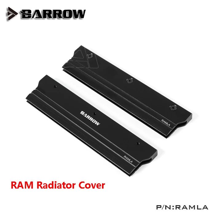 

Barrow Metal Radiator Cover use for RAM Standard Width Black Cover for Liquid Cooling System Heat Dissipation Cover 1pcs RAM