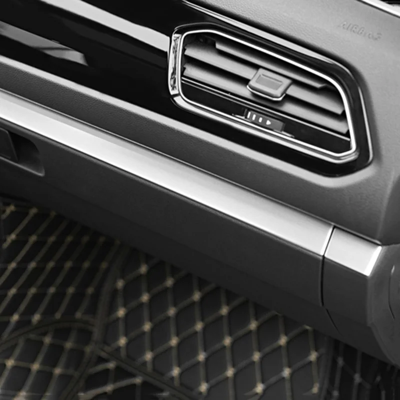 Car Dashboard Edge Trim For Volkswagen VW T-roc 2018 2019 2020 2021 Center Control Interior Garnish Sticker Strips Accessories