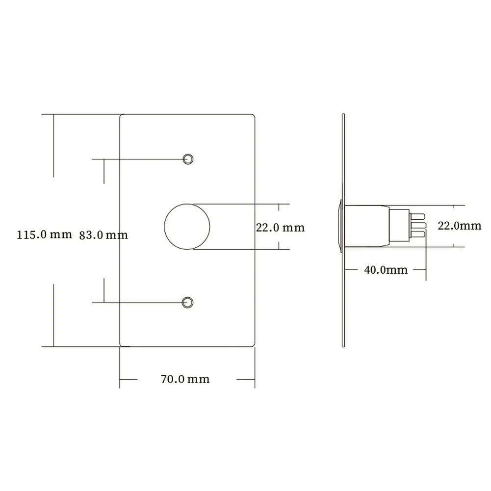 Waterproof Push Button Switch for ACS Door Exit Control Compatible with Electromagnetic Locks and Control Panels