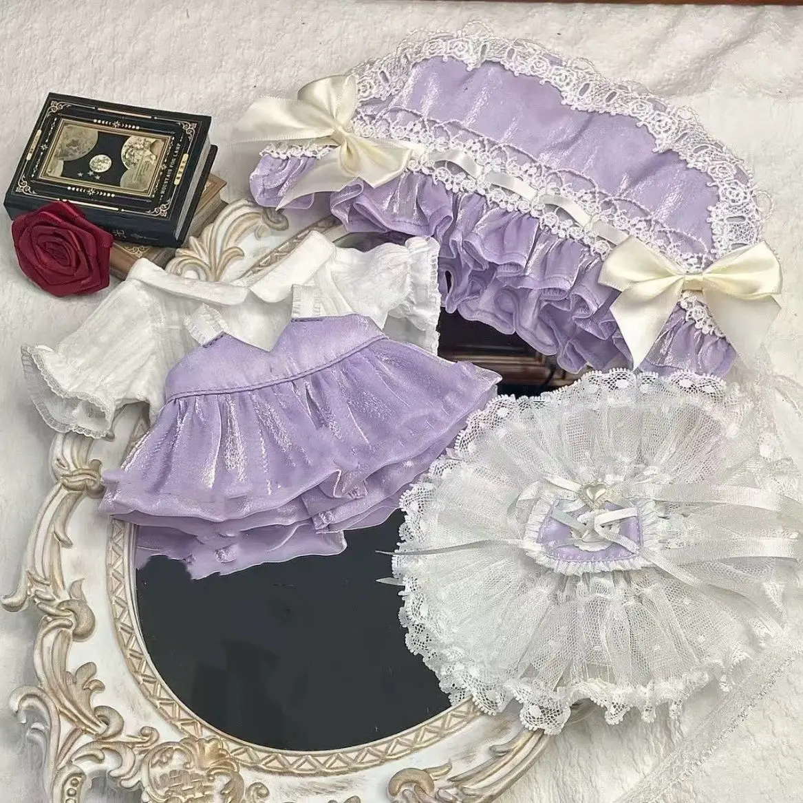20cm cotton doll dress, ballet-style princess dress series, custom-made by hand. Detailed works include inner and outer garments view 3