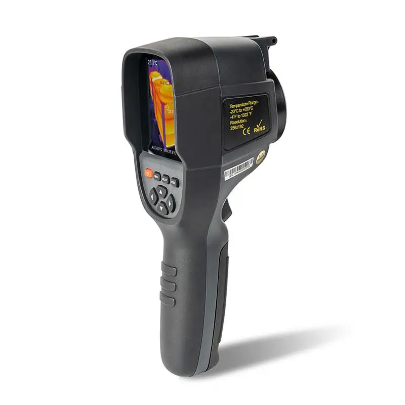

256x192 IR Resolution 3.2" LCD Screen Handheld 25 HZ Refresh Rate Imager Thermal Imaging Camera
