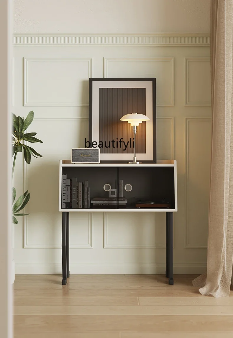 Entryway Cabinet Living Room Light Luxury Entrance Console Sofa Side Cabinet Storage Rack