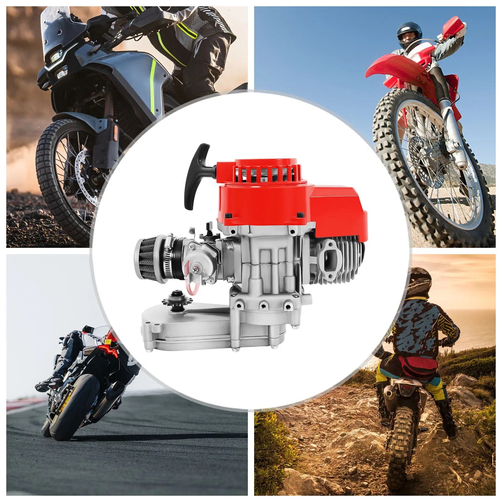 

2 Stroke HP Racing Engine Motor 49cc 47cc 50cc Pocket/Quad/Dirt Bike Pull Start