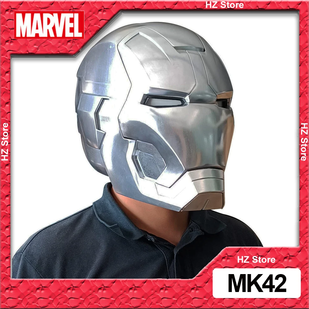 Marvel Iron Man Helmet 1:1 MK42 LED Light Up Ironman Mask Manual/Electronic Superhero Cosplay Helmet for Birthday Christmas Gift