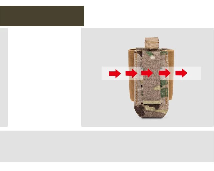 Taktische Einzel-Flashbang-Tasche Werkzeugtasche Rauchbeutel Molle Zubehör-Pack Kampfgürtel Jagd Airsoft Ausrüstungszubehör – Detail 8
