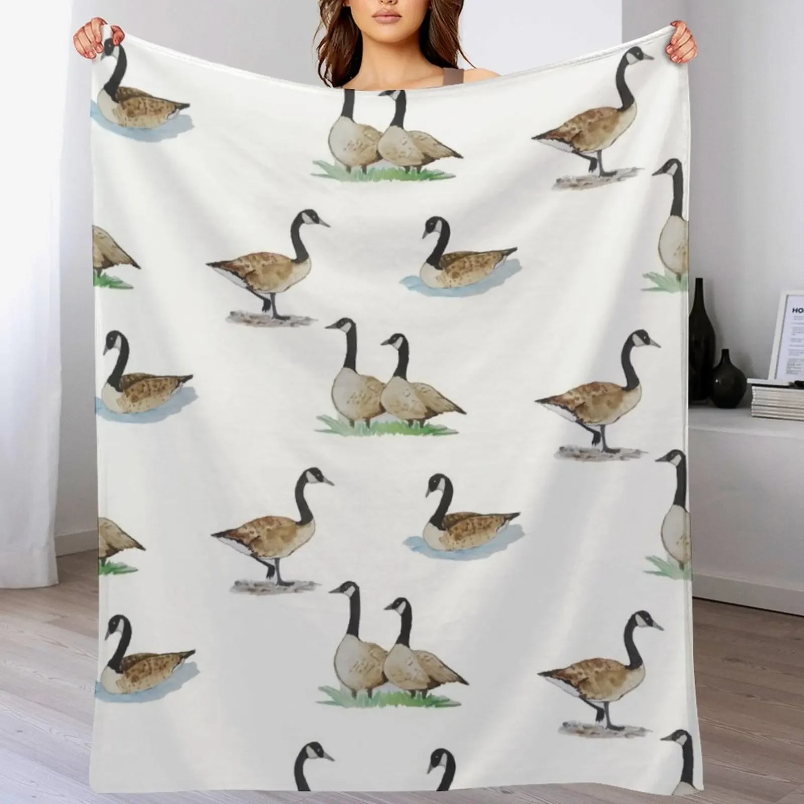 

Canadian geese Throw Blanket Beach Bed linens Designers heavy to sleep Blankets