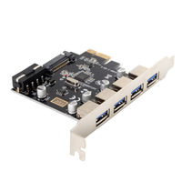 CYDZ Zihan 4 Ports PCI-E to USB 3.0 HUB PCI Express Expansion Card Adapter 5Gbps for Motherboard