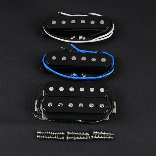 Imagen 2 del producto FLEOR HSS Alnico 5 pastillas de guitarra Set Humbucker + pastilla de bobina única escalonada para piezas de guitarra SSH ST