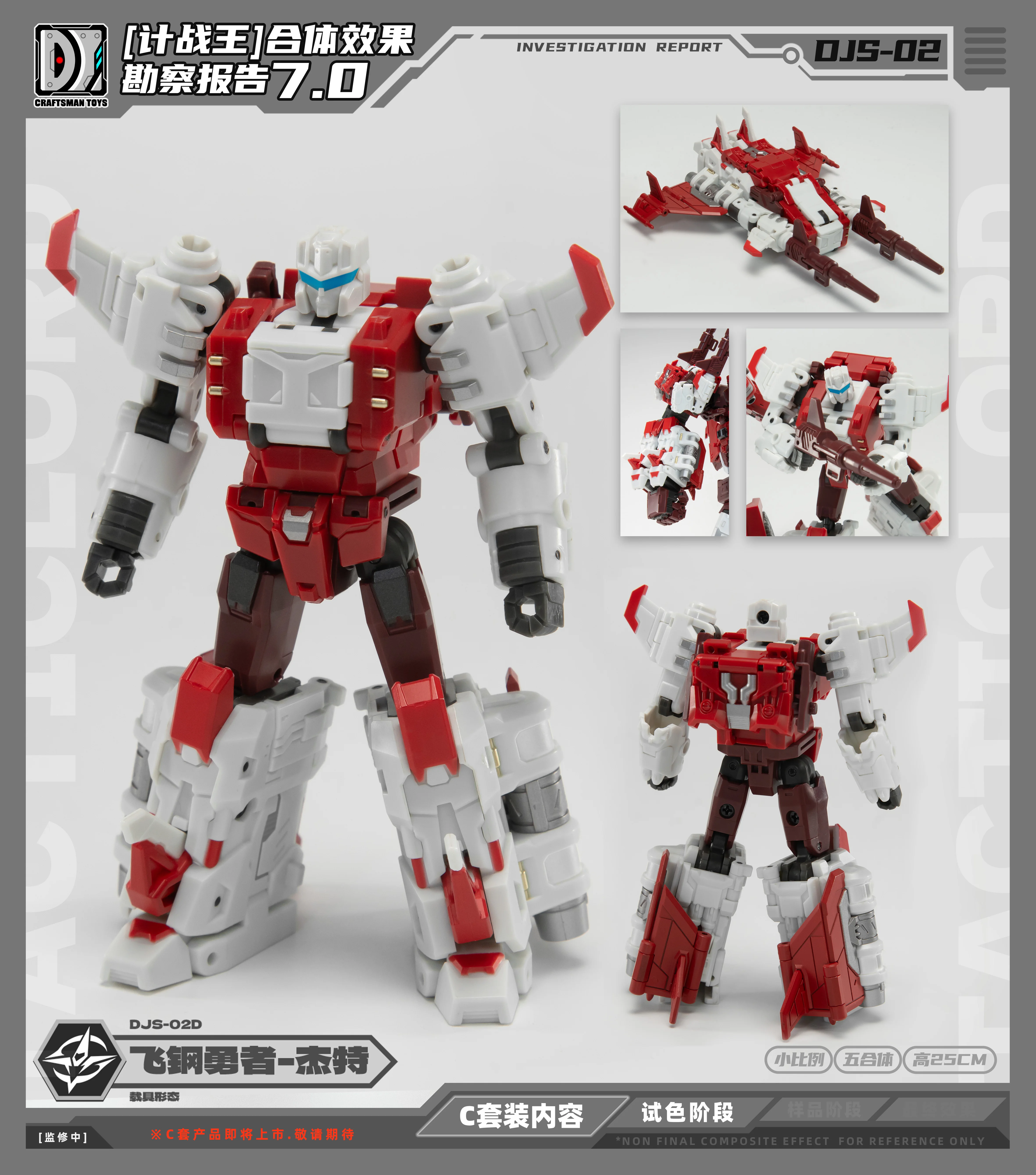 ألعاب حرفية War King C Set DJS02D Jet & DJS02E Carl مجموعة ألعاب التشوه النسبي الصغير هدية