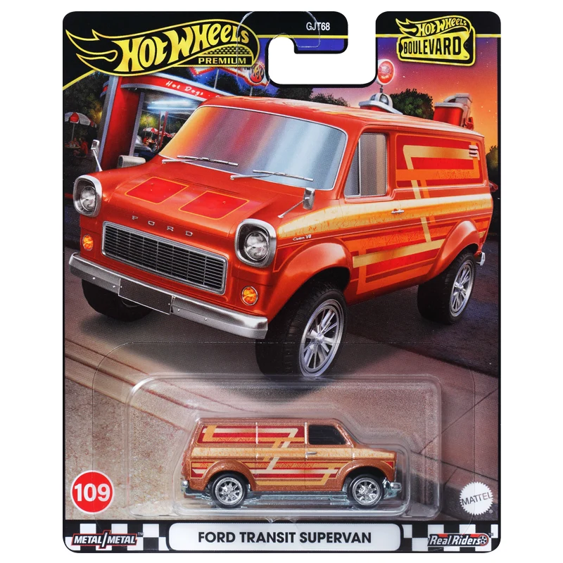 2024 Hot Wheels Premium Boulevard 22 #106-110 Mazda 323 GTR Meyers Ford Transit Supervan Tomaso Pantera 1/64 Car Model Toy GJT68