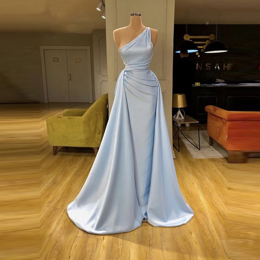 Vestidos de Noche de sirena para mujer, ropa Formal, elegante, de graduación, de satén brillante, de princesa, 2024