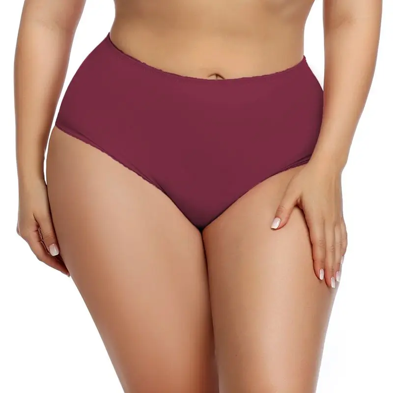 Beauwear Solid Color Women Cotton Panties Xl 2Xl 3Xl 4Xl 5Xl 6Xl Plus Size Female Underwear Breath Lingeries Middle Waist Panty