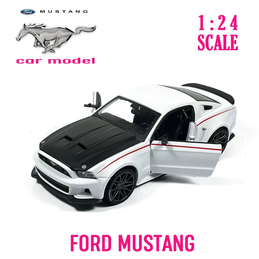 

Модель автомобиля Ford Mustang в масштабе 1/24, копия отлитых под давлением коллекционных автомобилей, украшение для интерьера, рождественский подарок, игрушка для мальчика