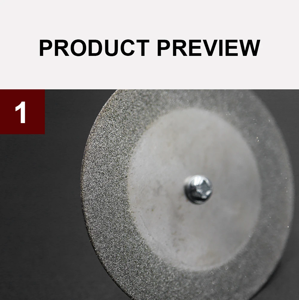 10 Stück/Packung Diamantsägeblätter Schaft 3mm 20/25/30/35/40/50mm Sägebits Kleine Diamantschneidklingen – Detail 4