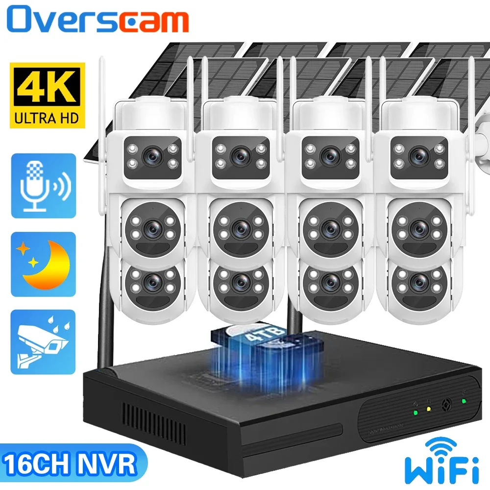 

8CH 4K CCTV POE NVR 8MP Ai Human Detect Two Way Audio Color Night Security Camera System Outdoor Video Surveillance Kit
