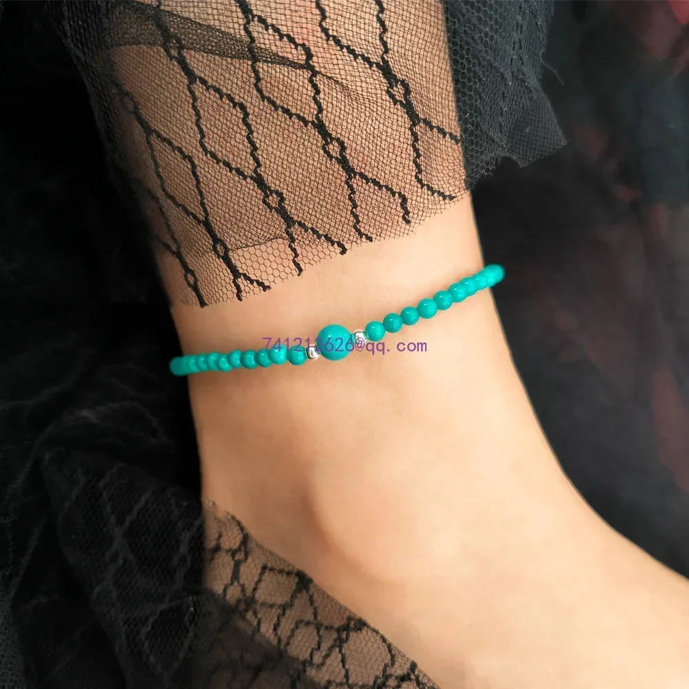 women's foot chain bracelet Turquoise foot chain silver high-end