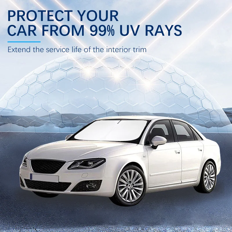 

Car Windshield SunShade Sun Visor Foldable Parasol Blocks UV Rays For SEAT Exeo ST 2008-2013 Front Windshield