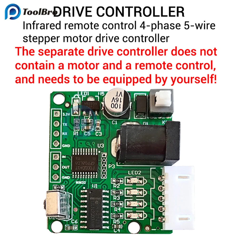 5V 4-Phase 28BYJ48 DC Gear Step Stepper Motor + ULN2003 Driver Board + IR Infrared Remote Control ULN2003 PIC MCU DIY