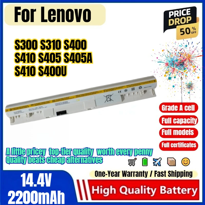 L12S4Z01 for Lenovo S300 S310 S400 S410 S405 S405A S410 S400U Laptop Battery High Quality Capacity Battery Replacement Bateria