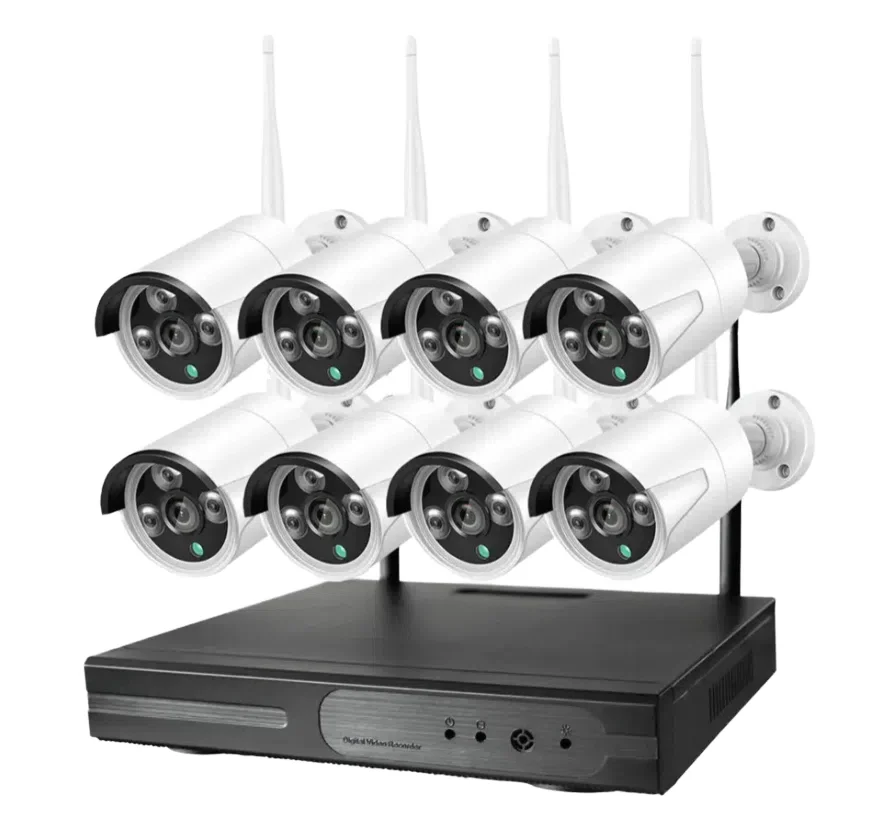 8pcs Eseecloud Compatible Wireless CCTV Camera System Night Vision Motion Detection Indoor Use Wifi NVR CMOS Surveillance System
