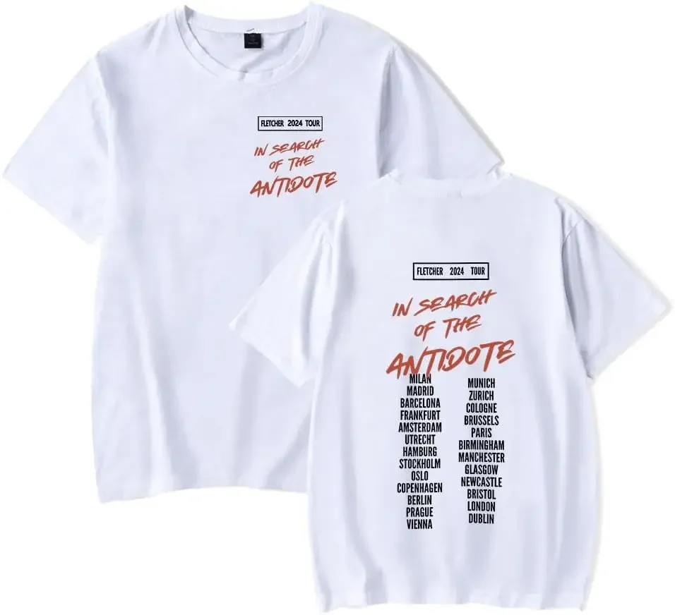 Fletcher Merch in Search of The Antidote Tour Tshirt Crewneck Short Sleeve Tshirt Men/Women Fans Tshirt