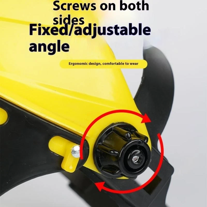 

HX6A Industrial Protective Face Mask Cover Adjustable Comfort Fit Safety Helmet Hat