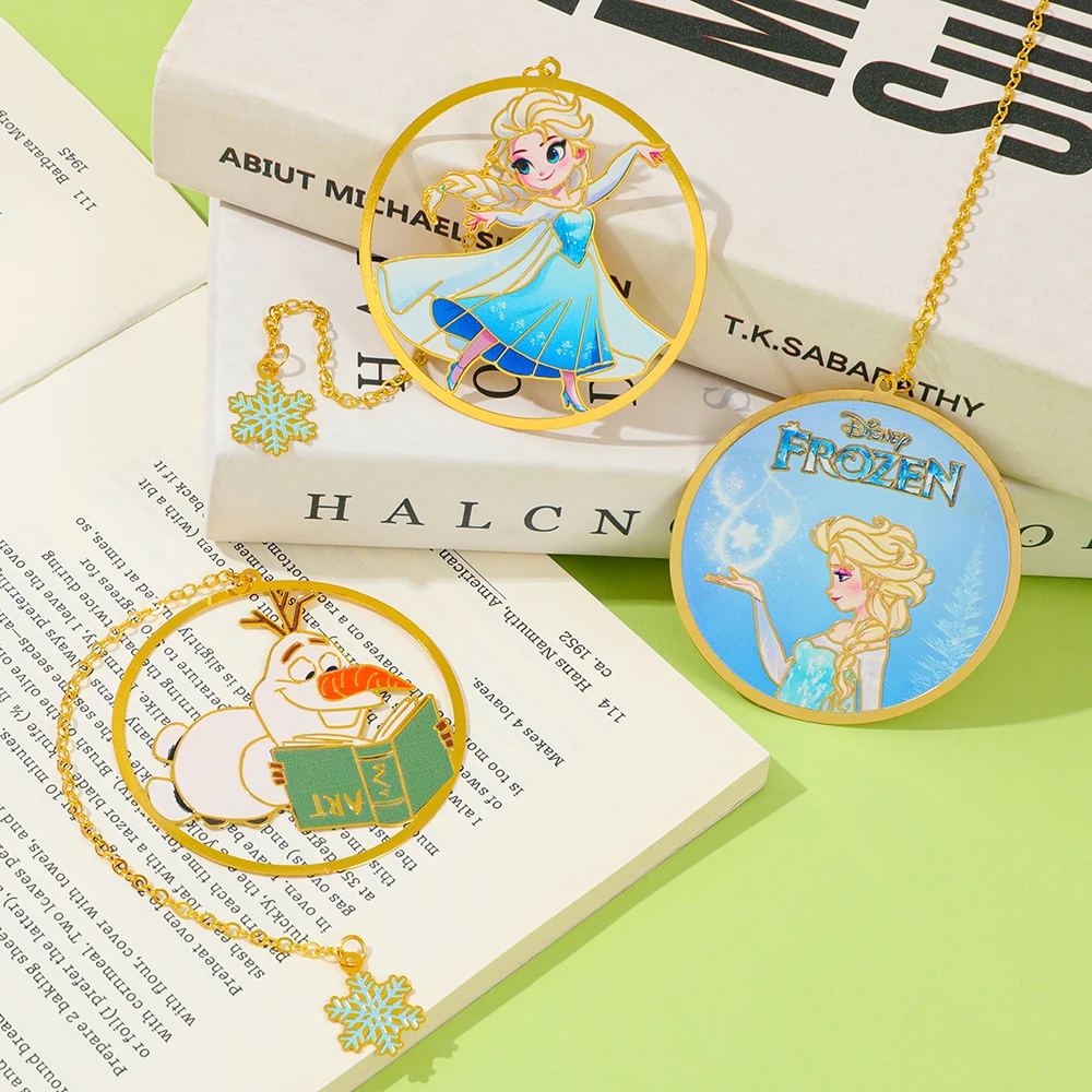 アニメ冷凍金属ブックマークオラフとエルザ本愛好家ブック装飾アクセサリー司書ギフト