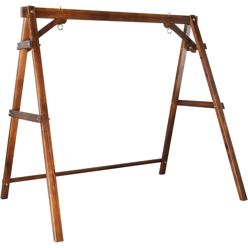 

Деревянная рама для качелей VINGLI Heavy Duty 660 фунтов с дополнительной нижней соединительной платой, модернизированная подставка для качелей на крыльце с А-образной рамой для входа